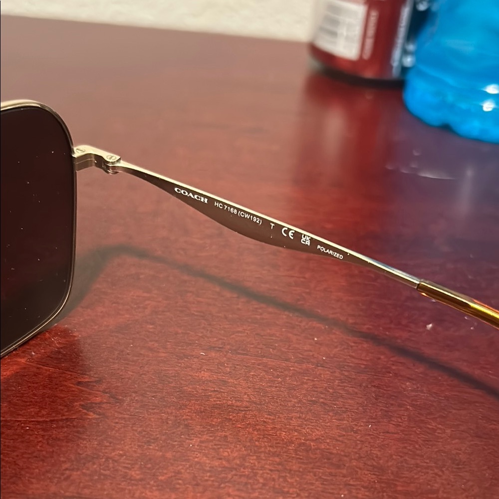 Coach Gold Aviator Glasses - Picture 5 of 6